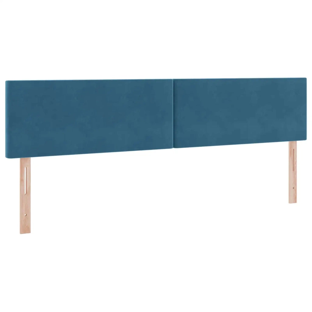 Letto con contenitore e LED Blu Scuro 200 x 200 cm Velluto 3371359