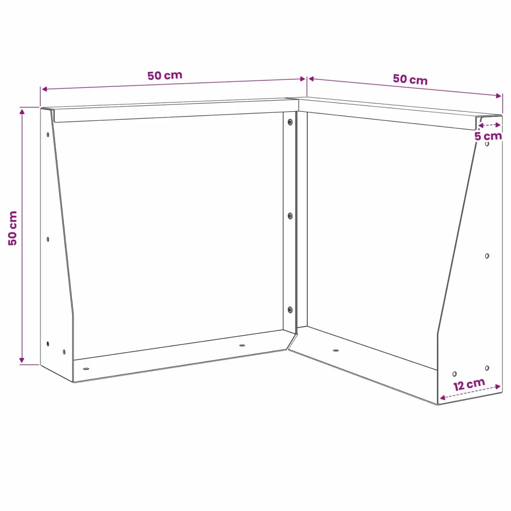 Muro di contenimento 50 x 50 x 50 cm Acciaio zincato Argento 8015237