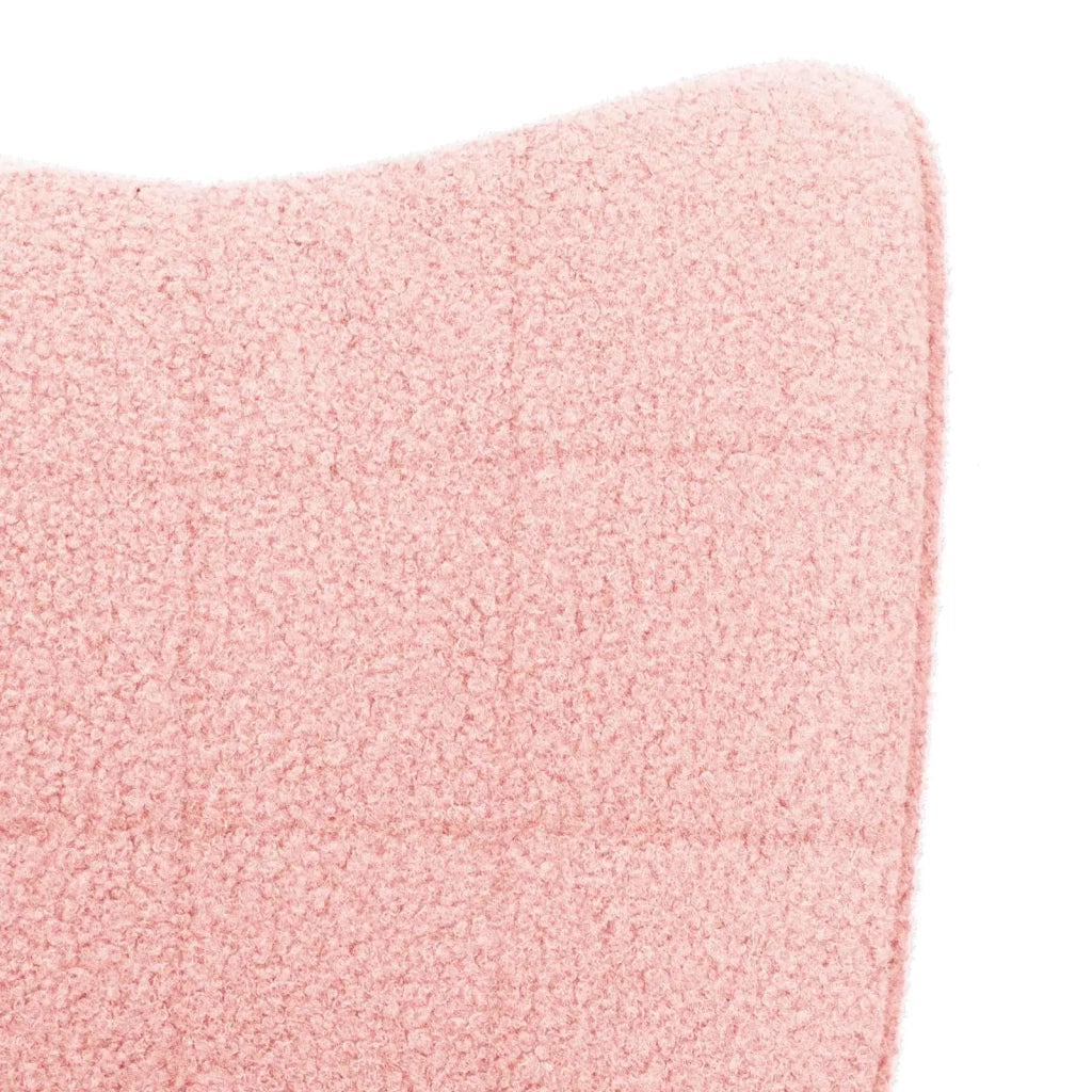 Poltrona | Sedia a dondolo Rosa Tessuto Sherpa