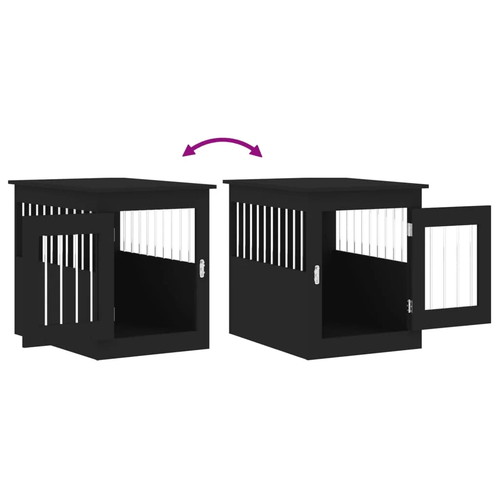 Mobile per trasportino per cani 55 x 75 x 65 cm in legno ingegnerizzato nero 02_0043357