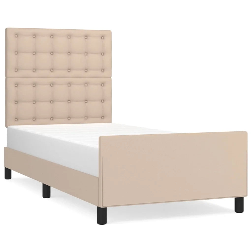 Giroletto con Testiera Cappuccino 80x200 cm in Similpelle 3125542