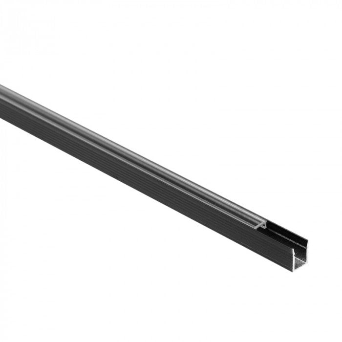 Profilo LED NW01 superficie nero cover trasparente 1m EcoLight