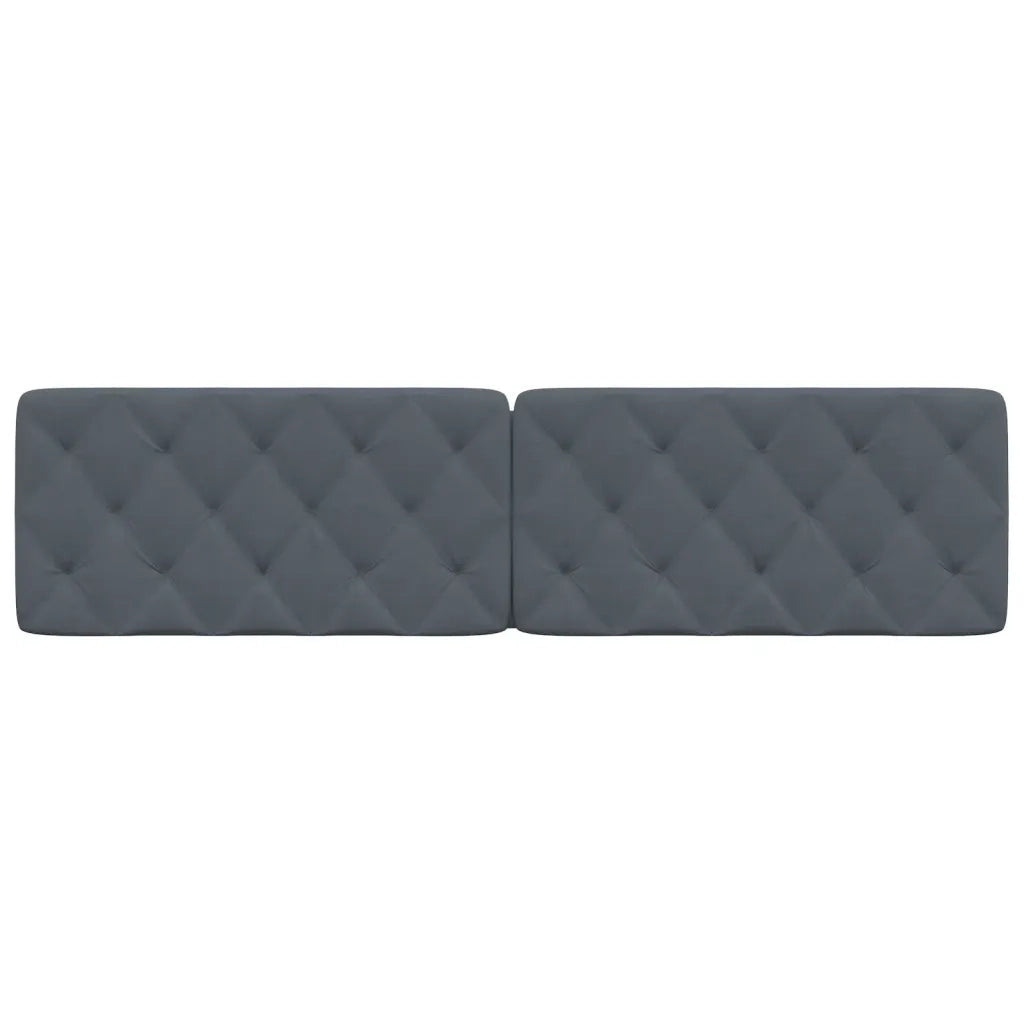Coussin de tête de lit gris foncé 200 cm velours