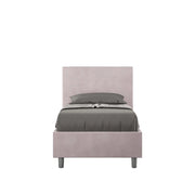 Letto imbottito Singolo 80x190 cm Adele - Con rete,Glicine,Microfibra