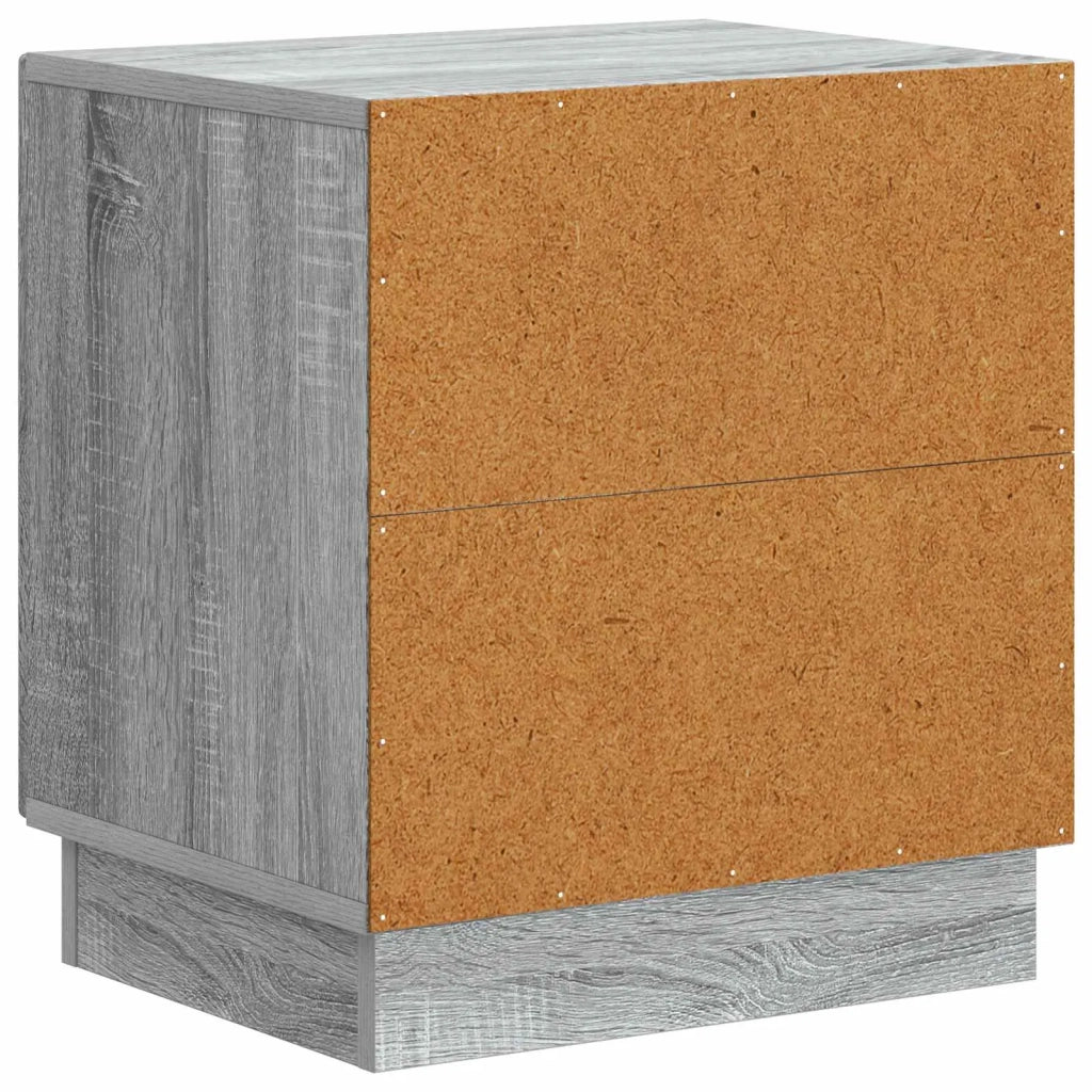 Comodino 2 pz Sonoma grigio 43 x 34,5 x 47 cm 895268