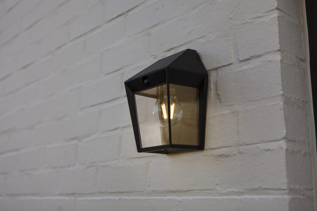 Applique da esterno solare lanterna nera E27 IP44 AVONY Lutec