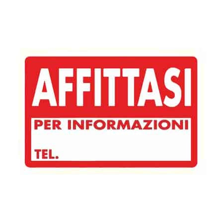 CARTELLO 'AFFITTASI' 20x30 cm - 10 pezzi