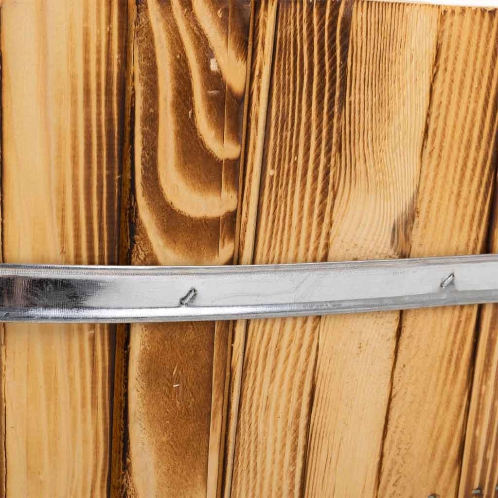 Cesto in legno e corda marrone 49x26x15h