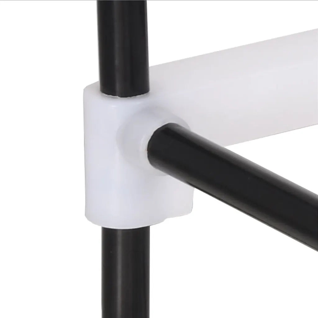 Scarpiera con 4 Ripiani in Metallo e Plastica Nero 245626