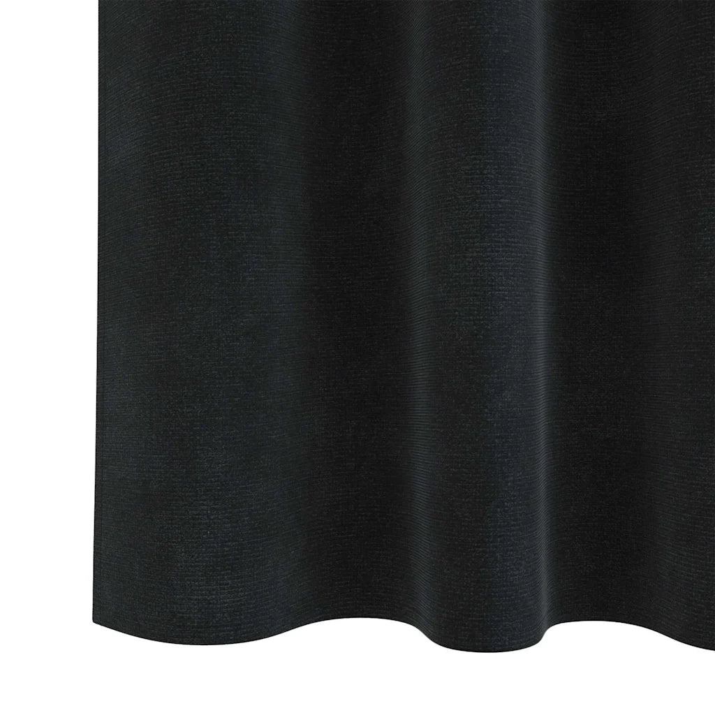 Tende Oscuranti | Tende Blackout 2 pz Nero 140 x 225 cm Velluto