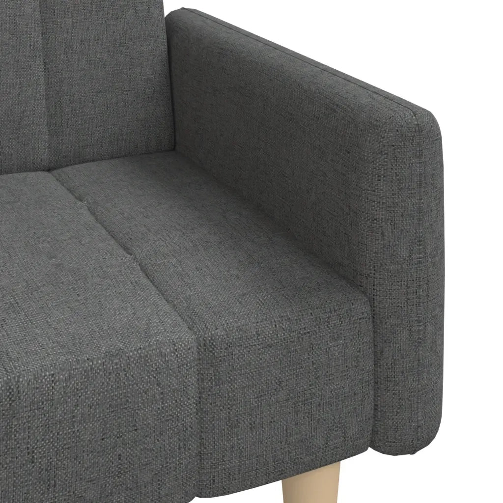 Divano letto | Sof¨¤ letto | Letto singolo a 2 Posti Grigio Scuro in Tessuto