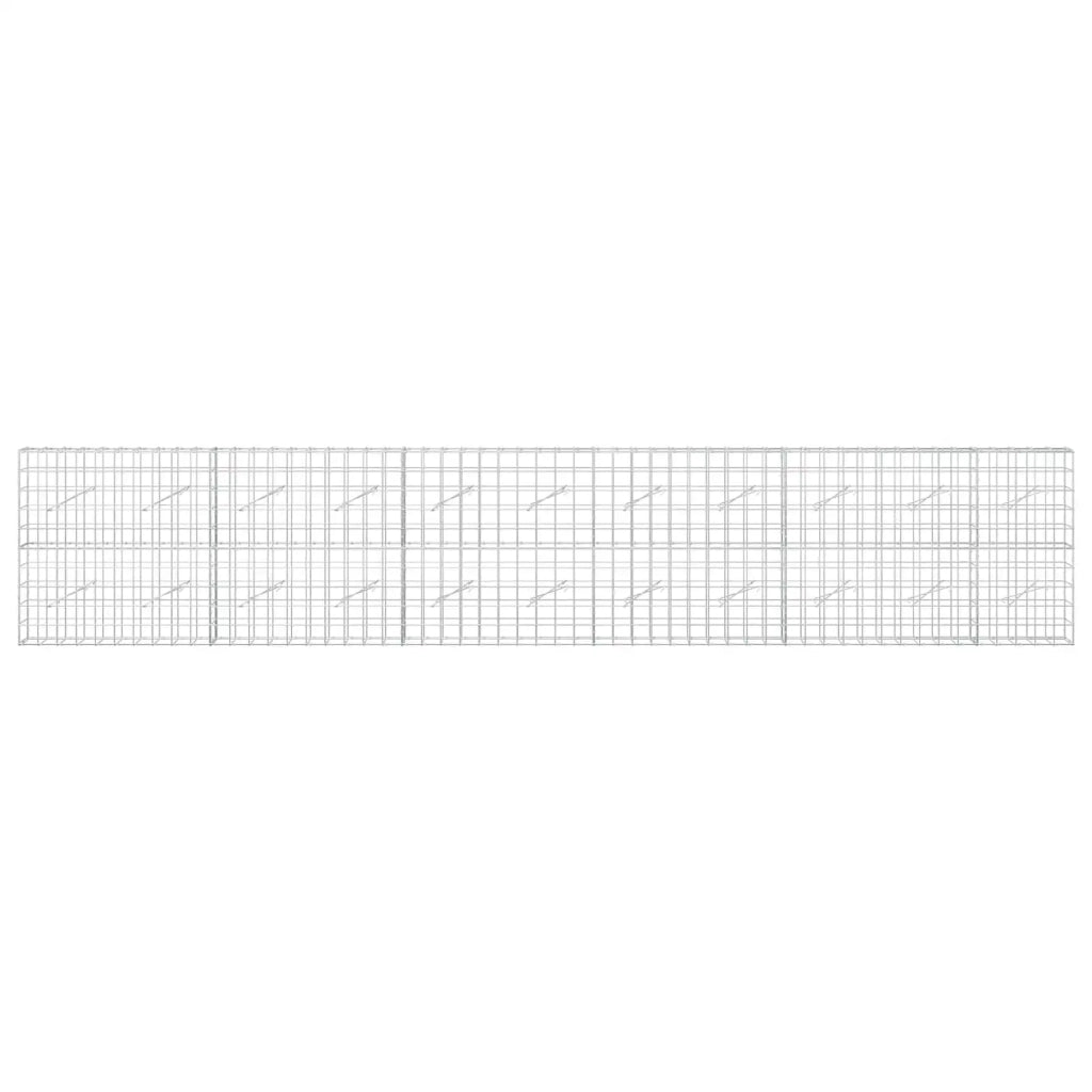 Gabione con filo da 5 mm e rete 10x10 cm 550x10x100 cm 3464933