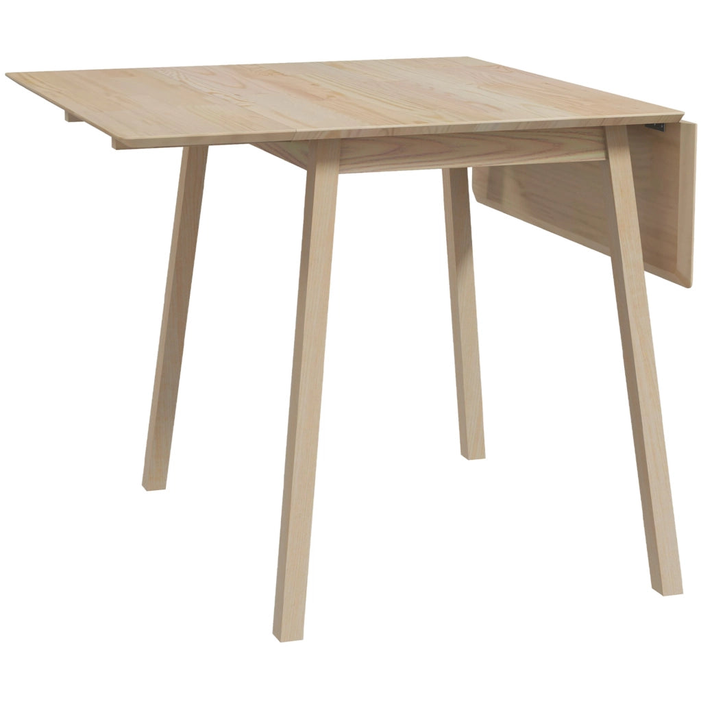 Tavolo da pranzo pieghevole ULEVR 110x86x75 cm in legno naturale, con due alette per 2-4 persone