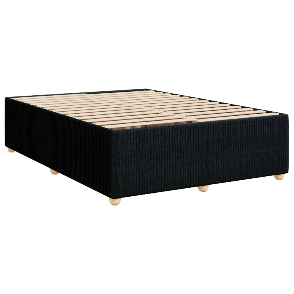Letto box spring con materasso Nero 140 x 200 cm Tessuto 3451484