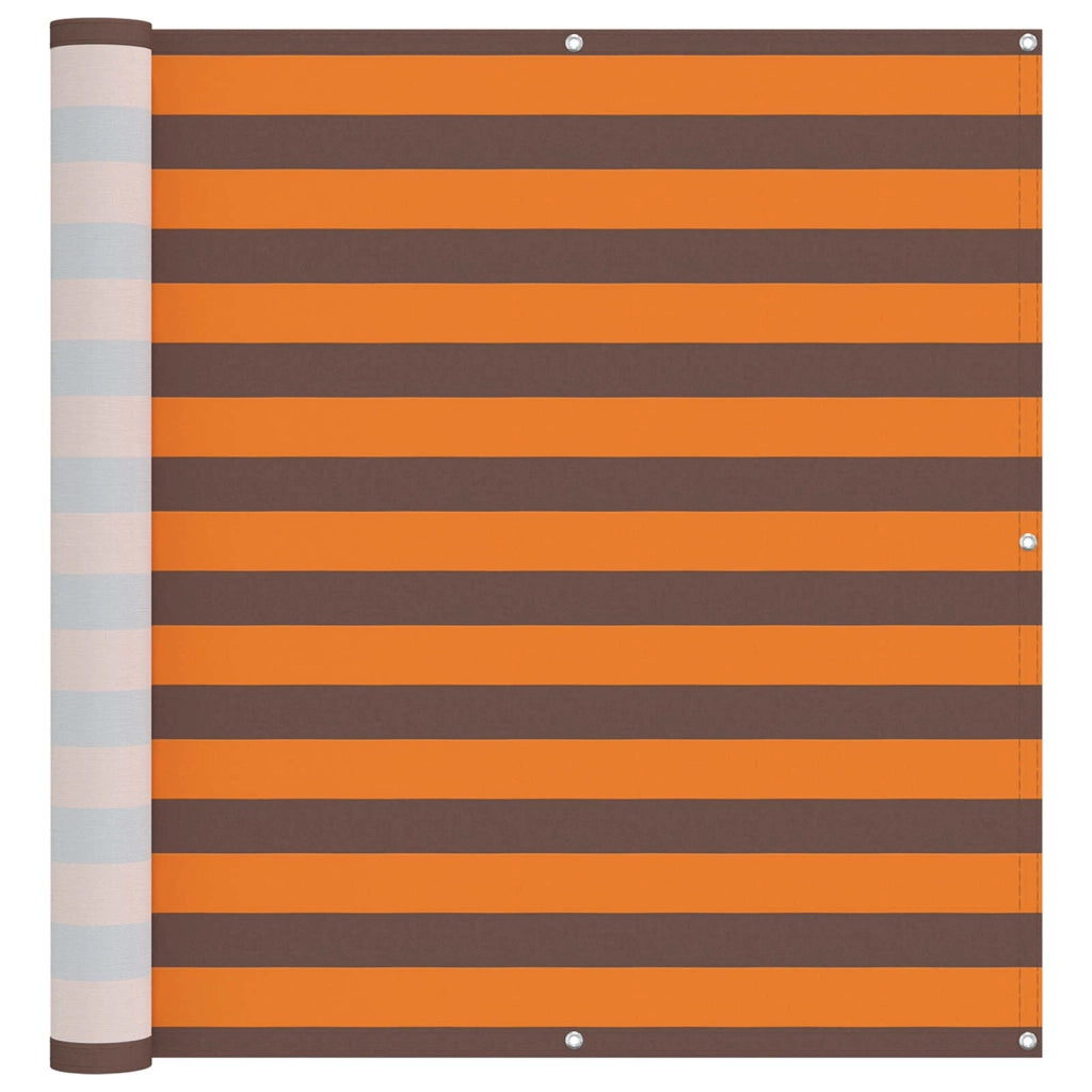 Schermo da balcone-Pannello per balcone Arancione e Marrone 110 x 700 cm