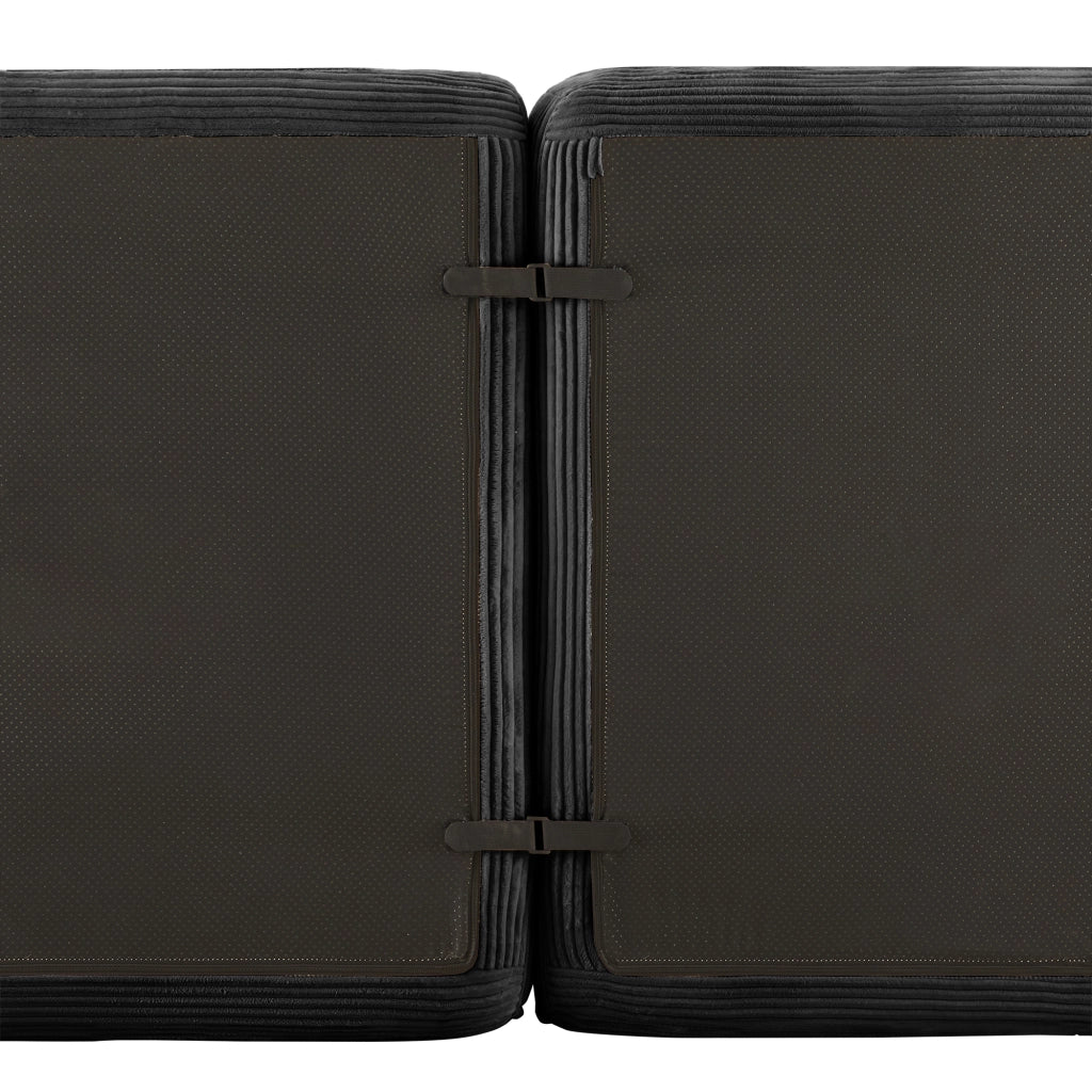 Divano Angolare Modulare con Ottomane ¨C MINIMAL ¨C Nero, Tessuto