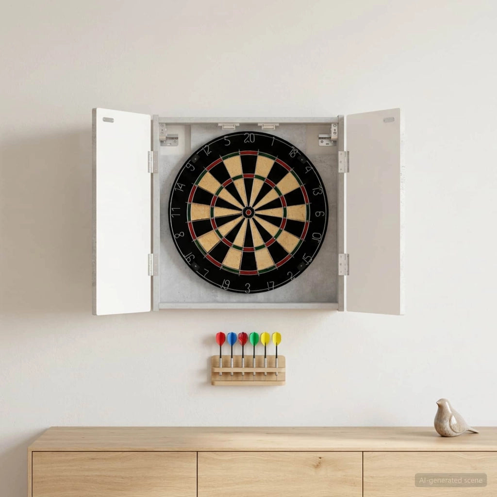 Armadio per Dartboard ALKMAAR Grigio Cemento 896228