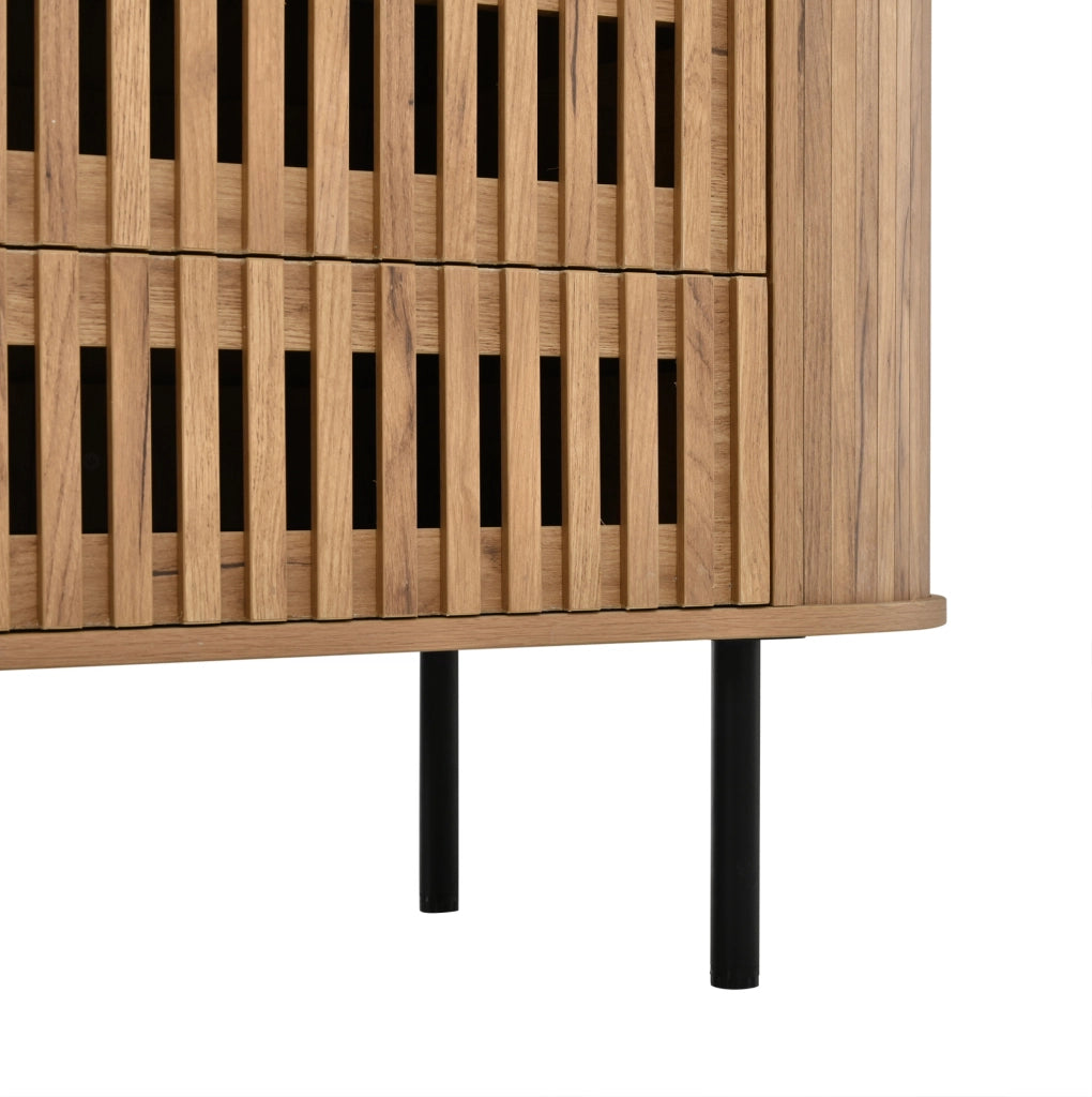 Madia 160x40x70 cm con 6 cassetti in MDF effetto legno naturale HAVRYA