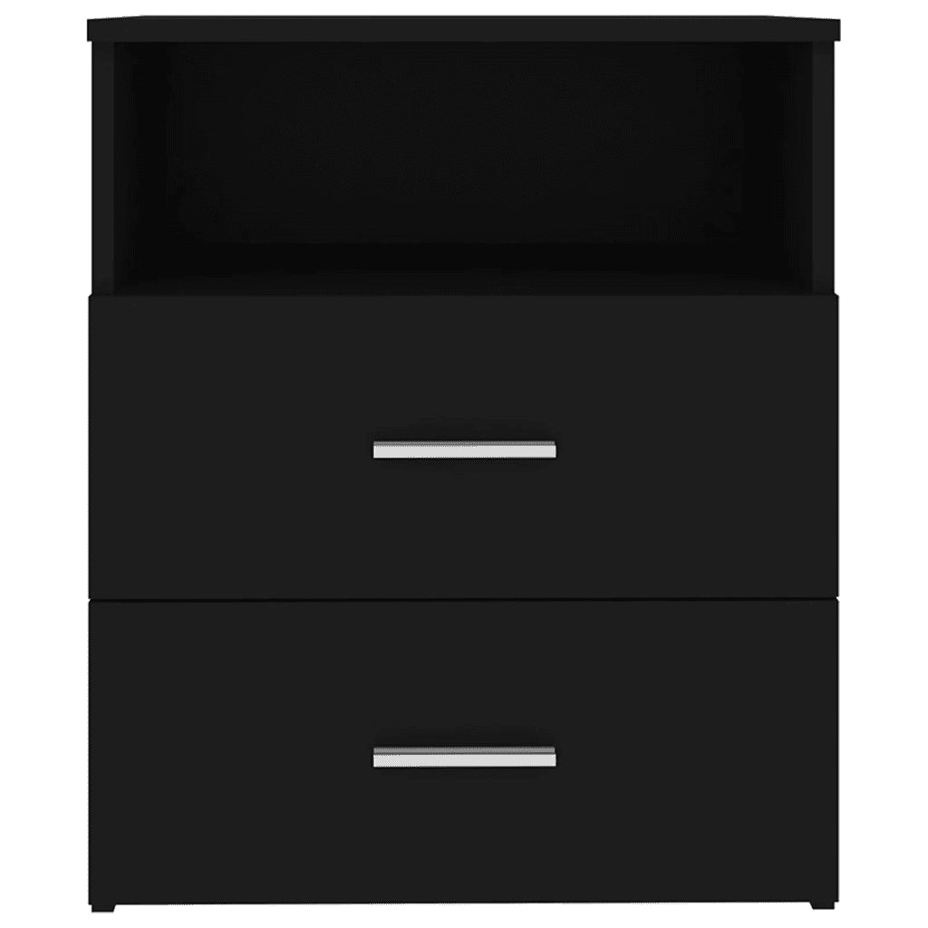 Set di 2 Comodini | Armadio da Notte | Mobiletto da notte Neri 50x32x60 cm
