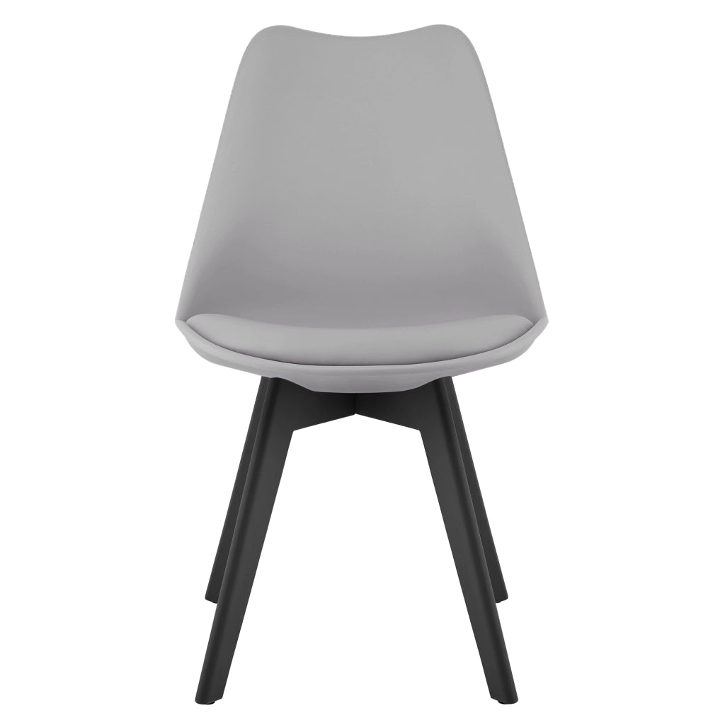Sedia VALORA RIXK - Grigio con gambe nere x2
