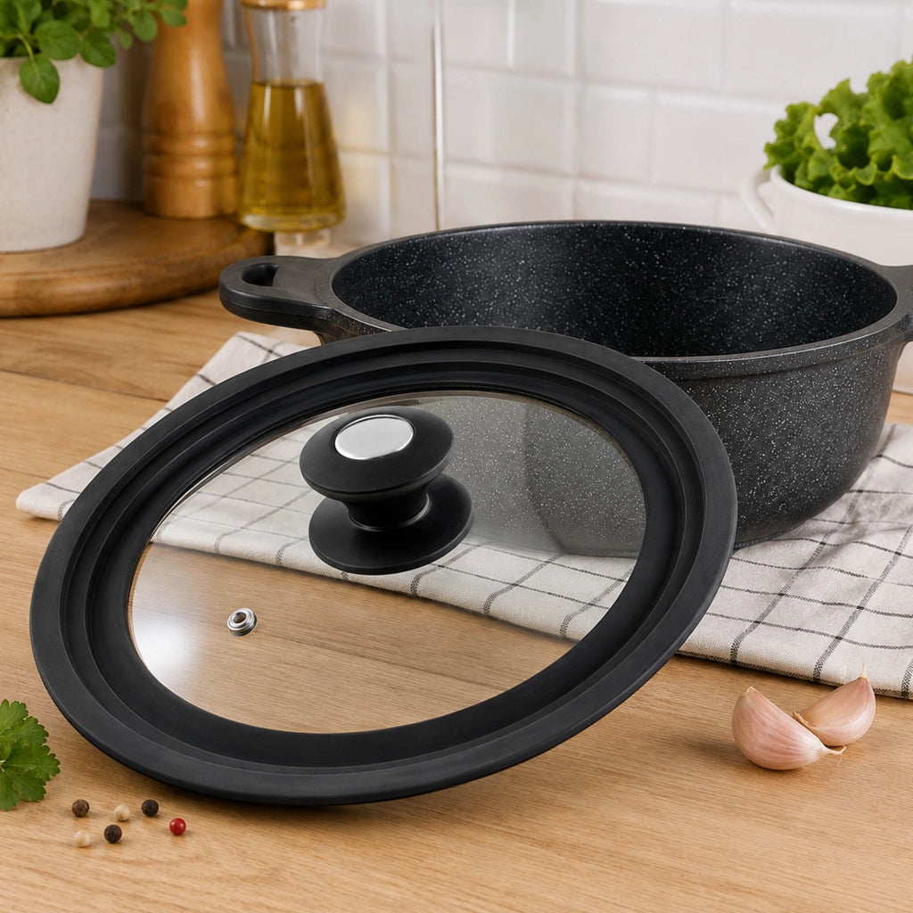 Coperchio KADAX in vetro e silicone 24/26/28 cm