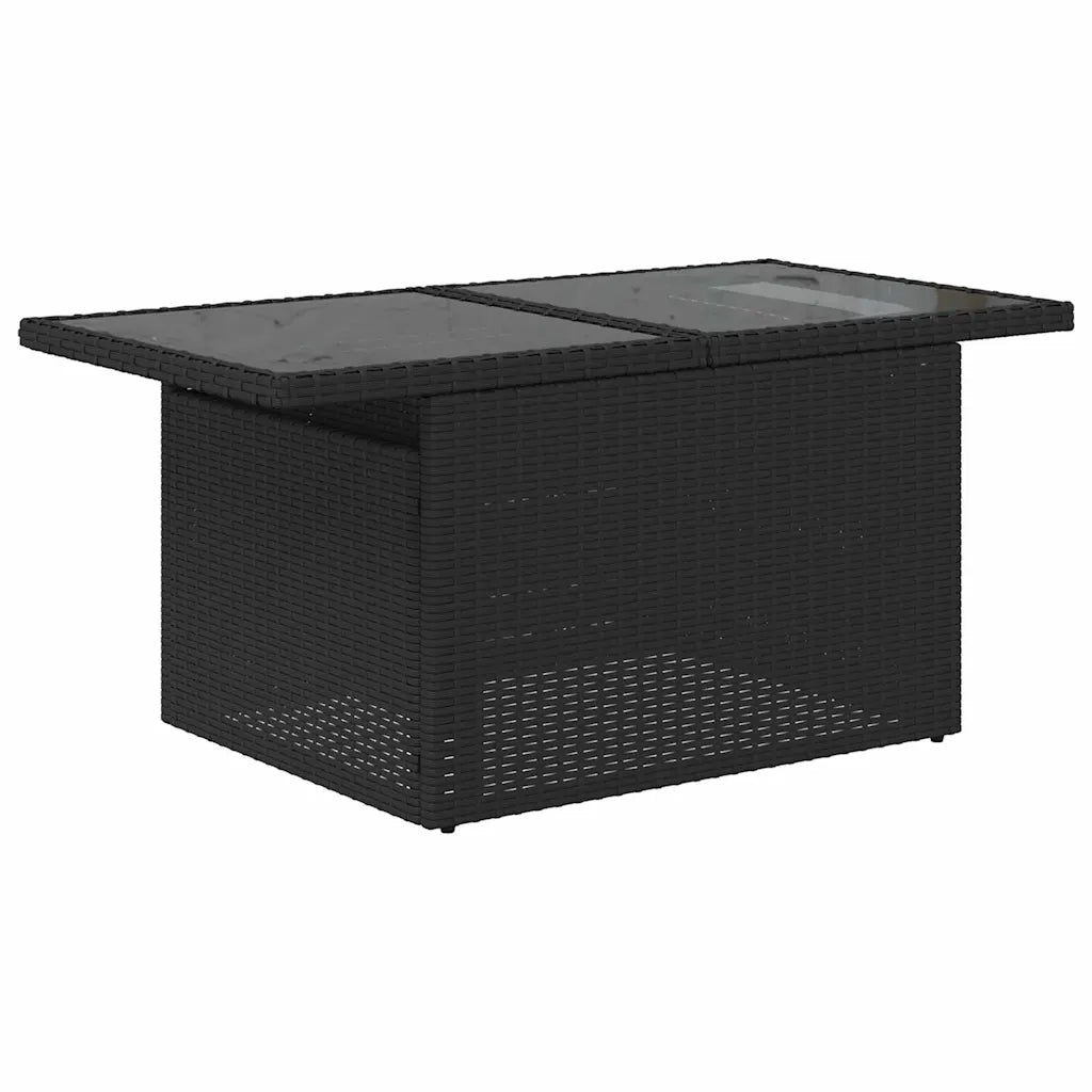 Set Divano da Giardino 7 pcs Nero Rattan in Polipropilene 3357136