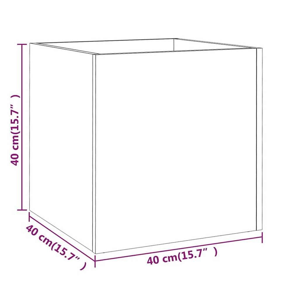 Planter Sonoma Oak 40x40x40 Cm Wood Material