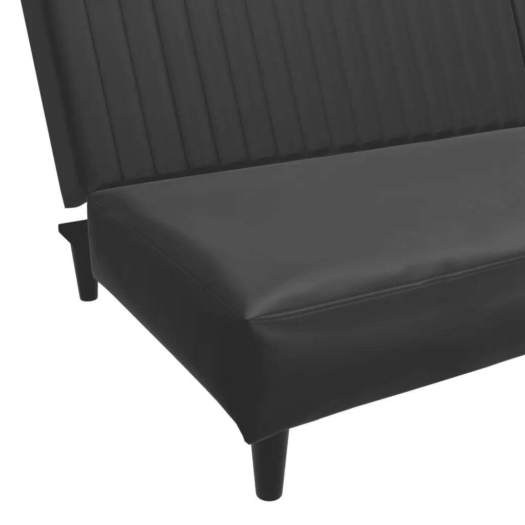 Divano letto | Sof¨¤ letto | Letto singolo a 2 Posti Nero in Similpelle