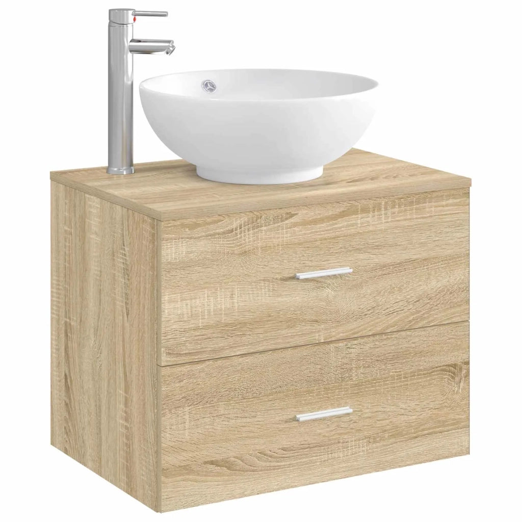 Lavabo con rubinetto e scarico Cromato 44 x 44 x 16 cm Ceramica 890246