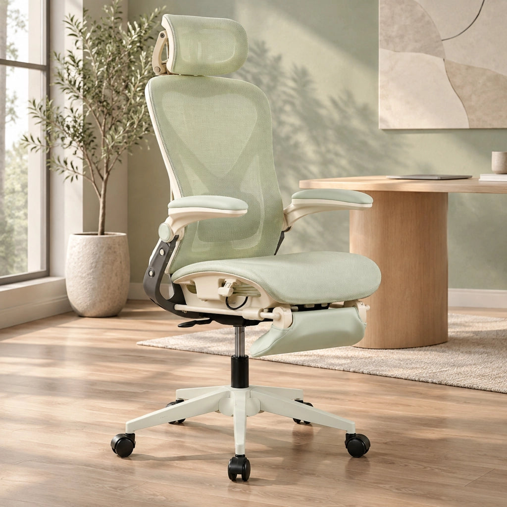 SEDIA da Ufficio Ergonomica Pieghevole in Rete Verde