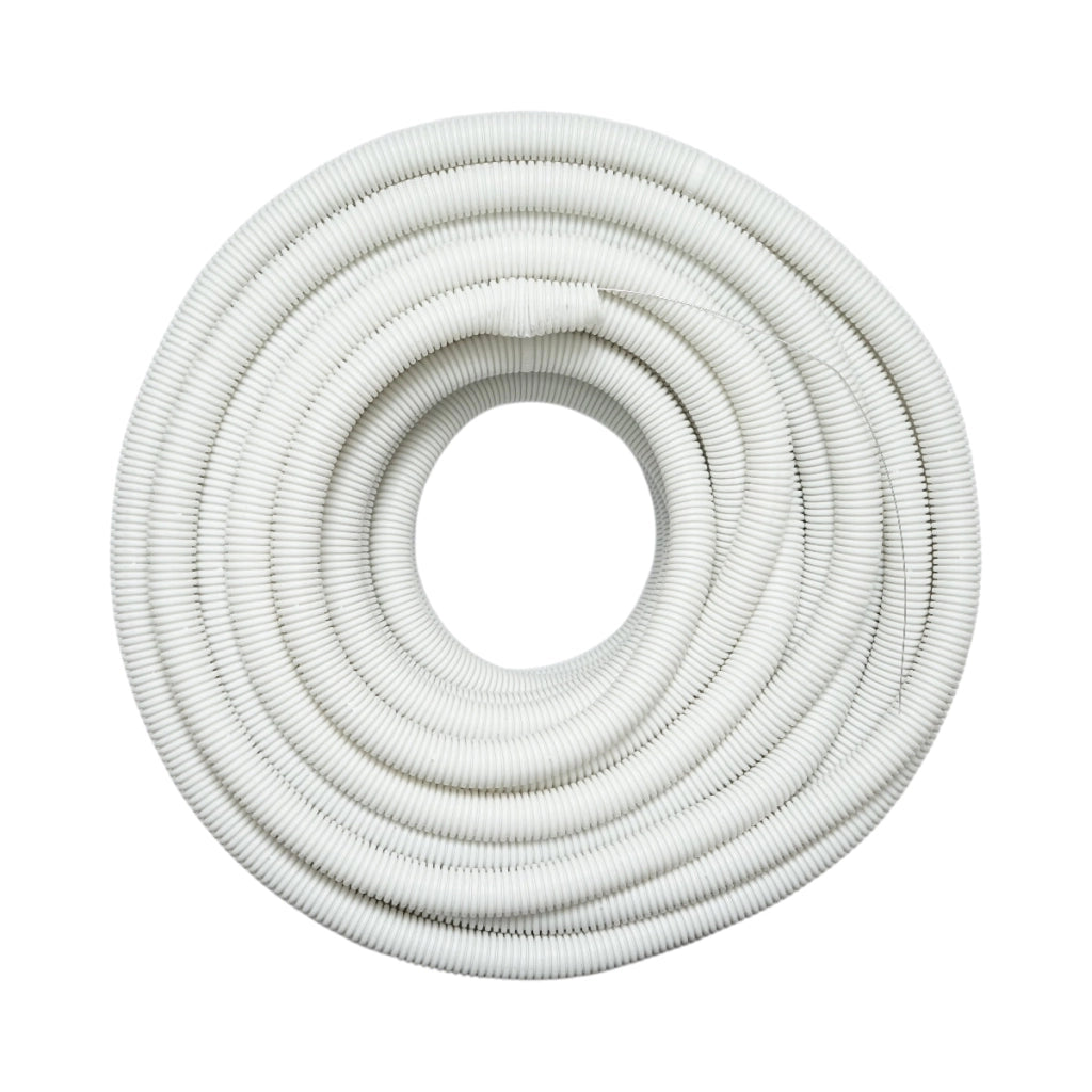 Tubo Corrugato 25mm con Tirafilo, ignifugo in polietilene HDPE 320N, grigio 50m/rotolo