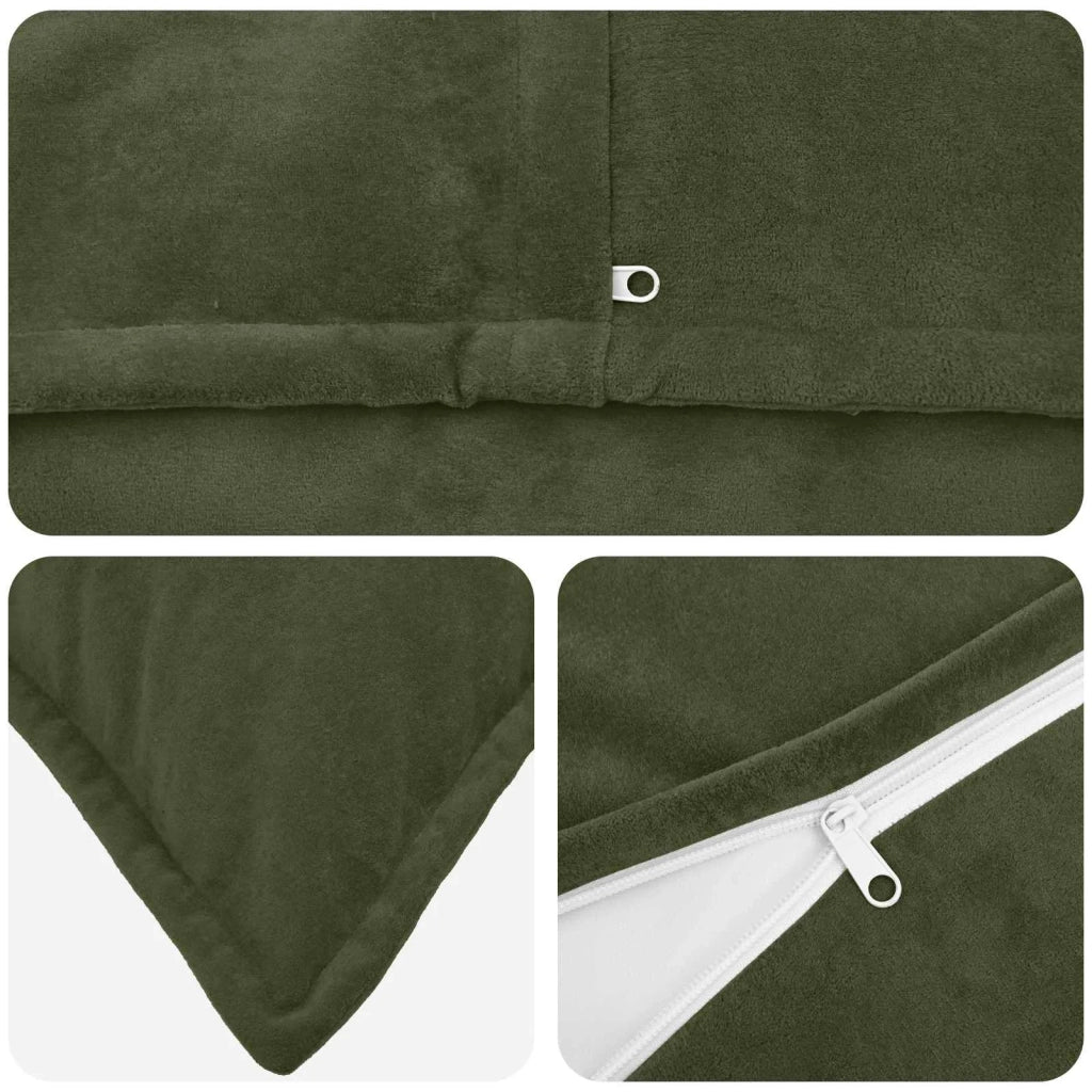 Cuscino 2 pz HOUTEN Verde 60 x 60 cm Fleece in microfibra 936174