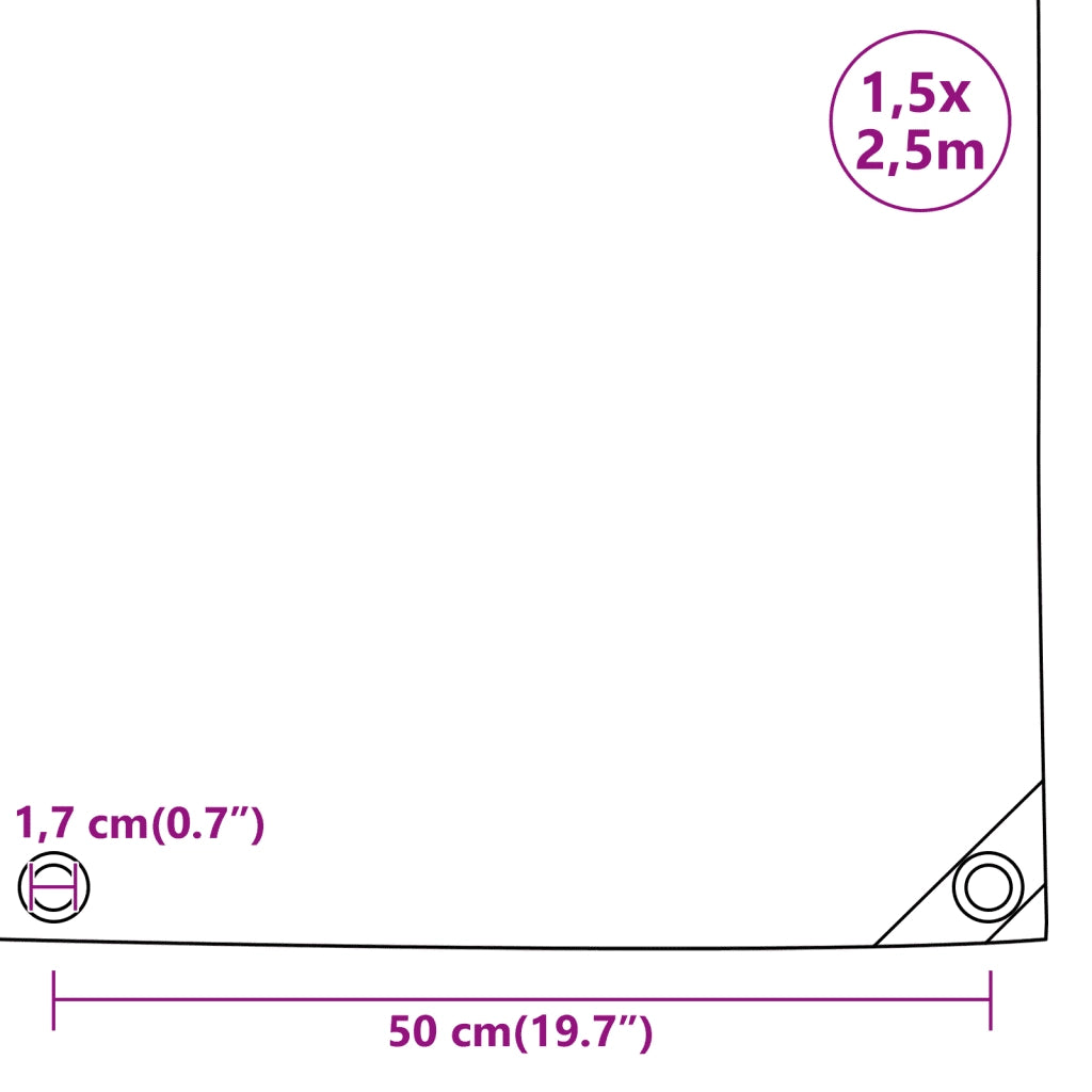 Telone Nero 1,5x2,5 m 650 g/m2