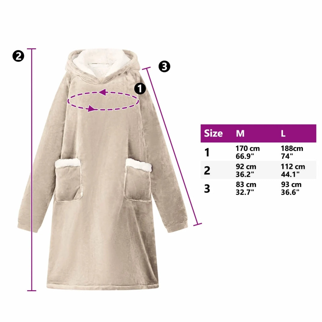 Felpa coperta Beige M Pile e Flanella CFW9869725