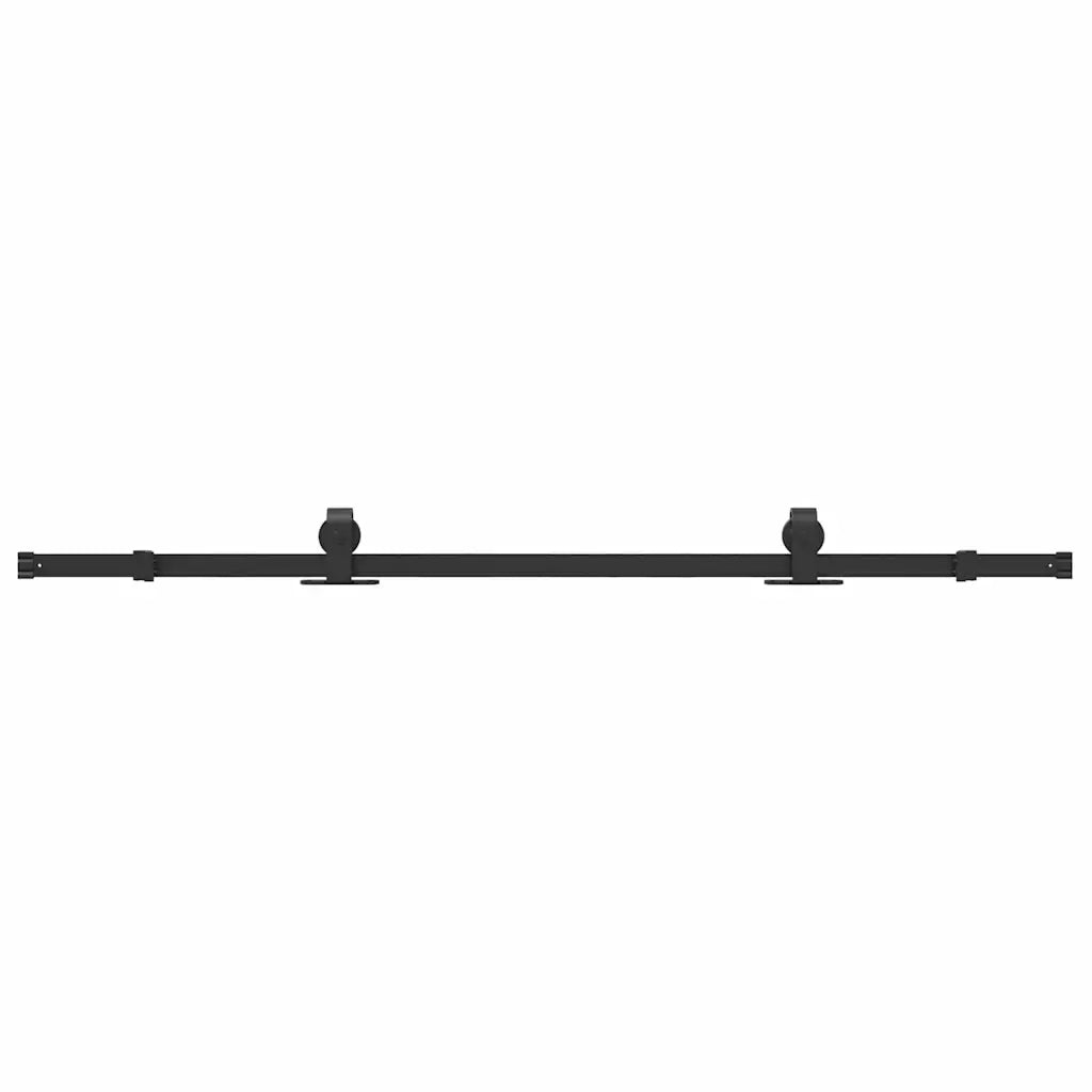 Kit di Binari per Porte Scorrevoli 183 cm Acciaio Nero 4009716