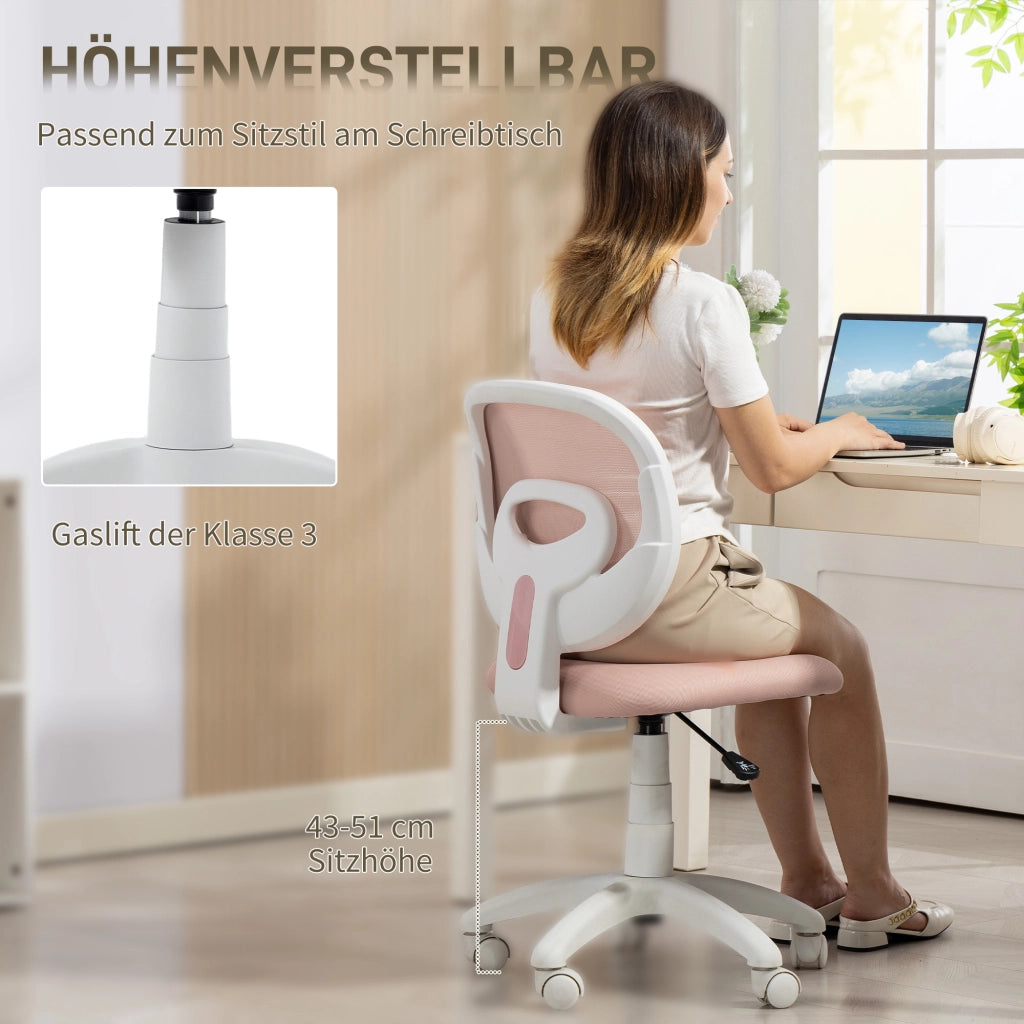 Sedia da ufficio ergonomica con supporto lombare a C, regolabile in altezza ¨C Xylo ¨C Rosa
