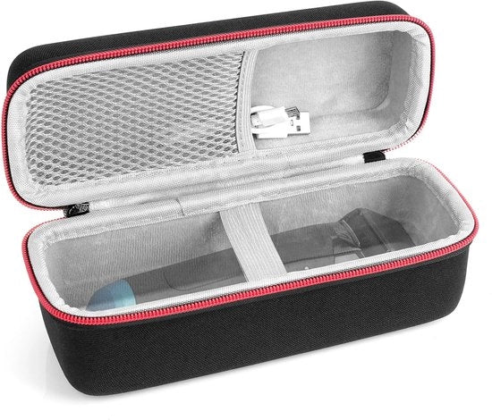 Tas di viaggio rigida con chiusura a doppia zip - Nero - Contenitore per rasoi e trimmer da viaggio