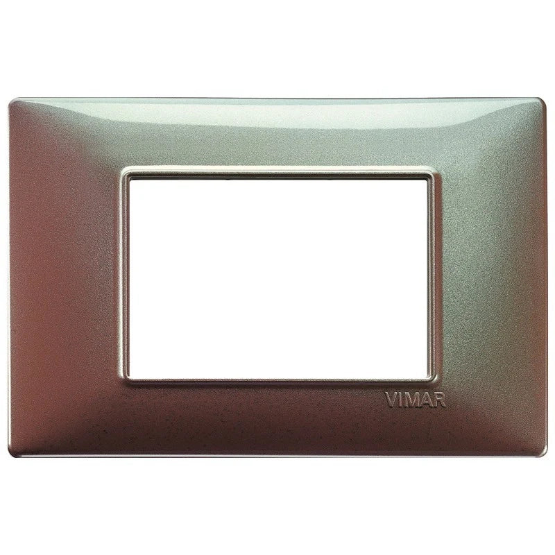 Vimar Plana placca 3 moduli colore marrone micalizzato 14653.23