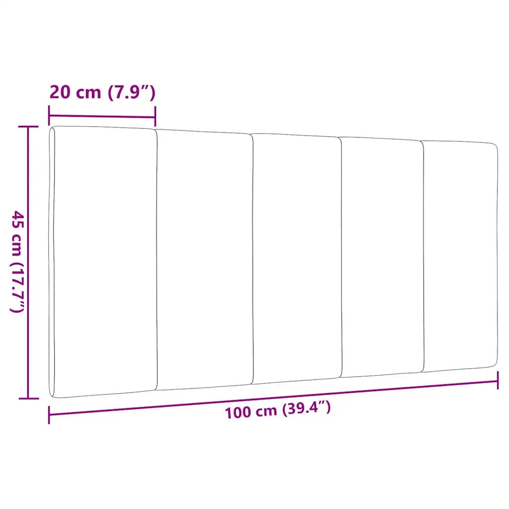 Cuscino Testiera Hanko Blu 100 cm in Tessuto 4019155