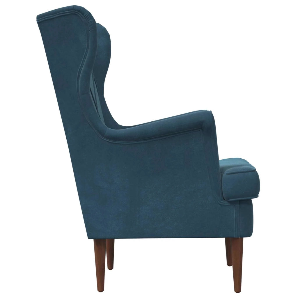 Poltrona-Divano Sedia Blu Velluto 377247