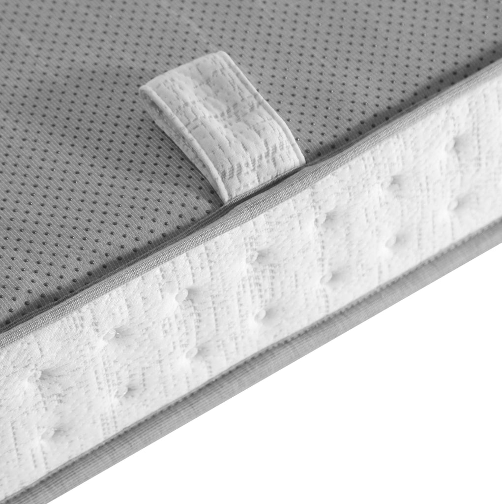 Materasso 90x200 cm H3 a 7 zone con molle insacchettate e schiuma fredda, bianco