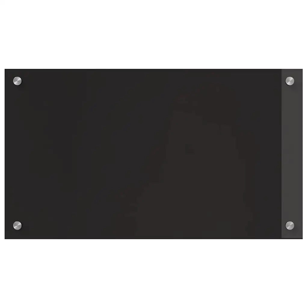 Schienale da cucina 2 pz Nero 70 x 40 cm vetro temperato CFW5431517