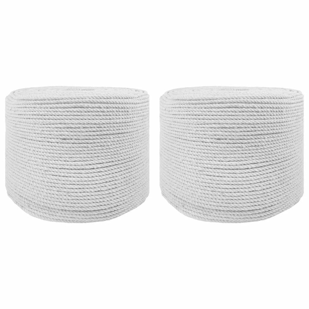 Spago di Cotone 2 pz 2 mm 100 m Bianco 100% Cotone 42011842