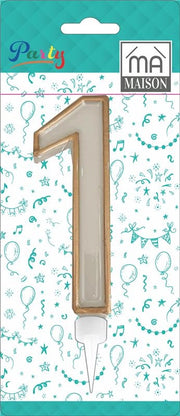 MA MAISON MAXI CANDELA NUMERO "1" ORO