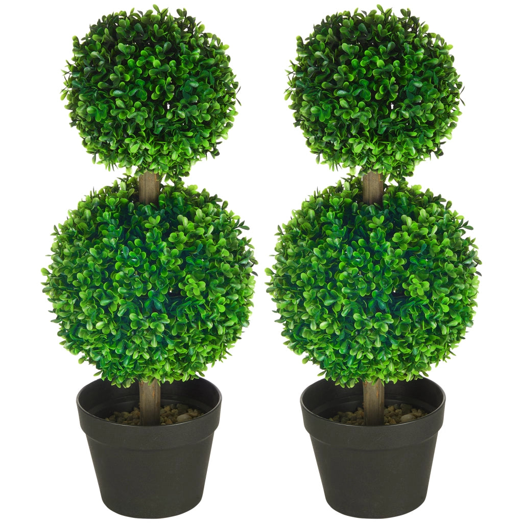 Albero di bosso artificiale ¨C Minimal ¨C 2 pezzi, verde, 60 cm