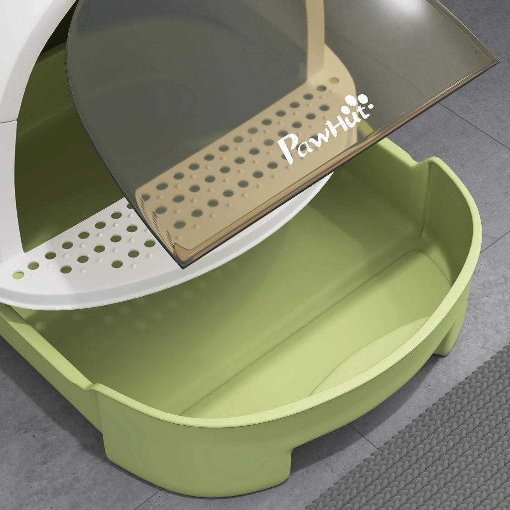 Casetta per gatti chiusa con porta ¨C zephmum ¨C verde 40.5x52x39 cm