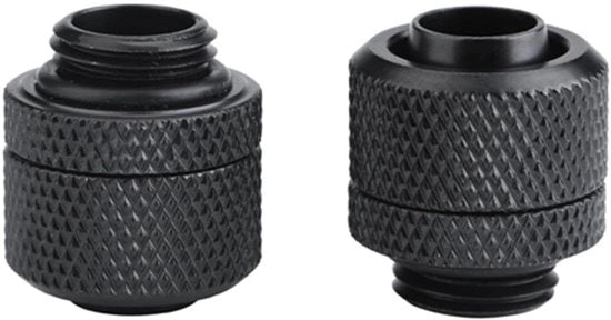 Kit di connettori di raffreddamento acqua a spirale (2 pezzi) in ottone - nero - per l'installazione di raffreddamento acqua per CPU