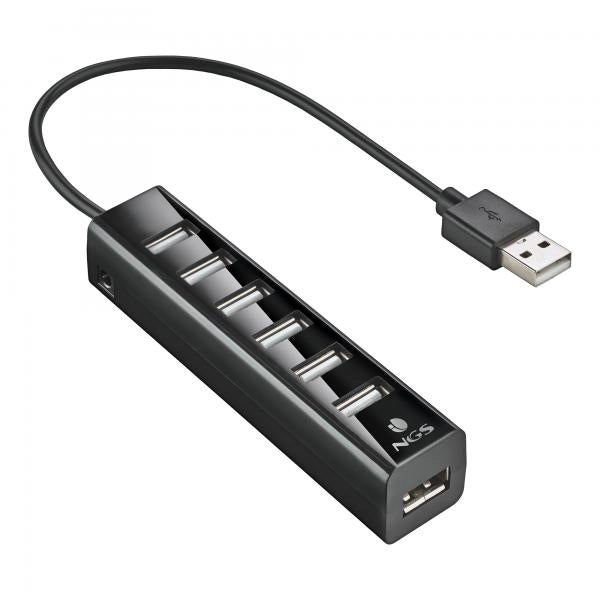 NGS HUB USB 2.0 7 PORTE CON ADATTATORE DI ALIMENTAZIONE