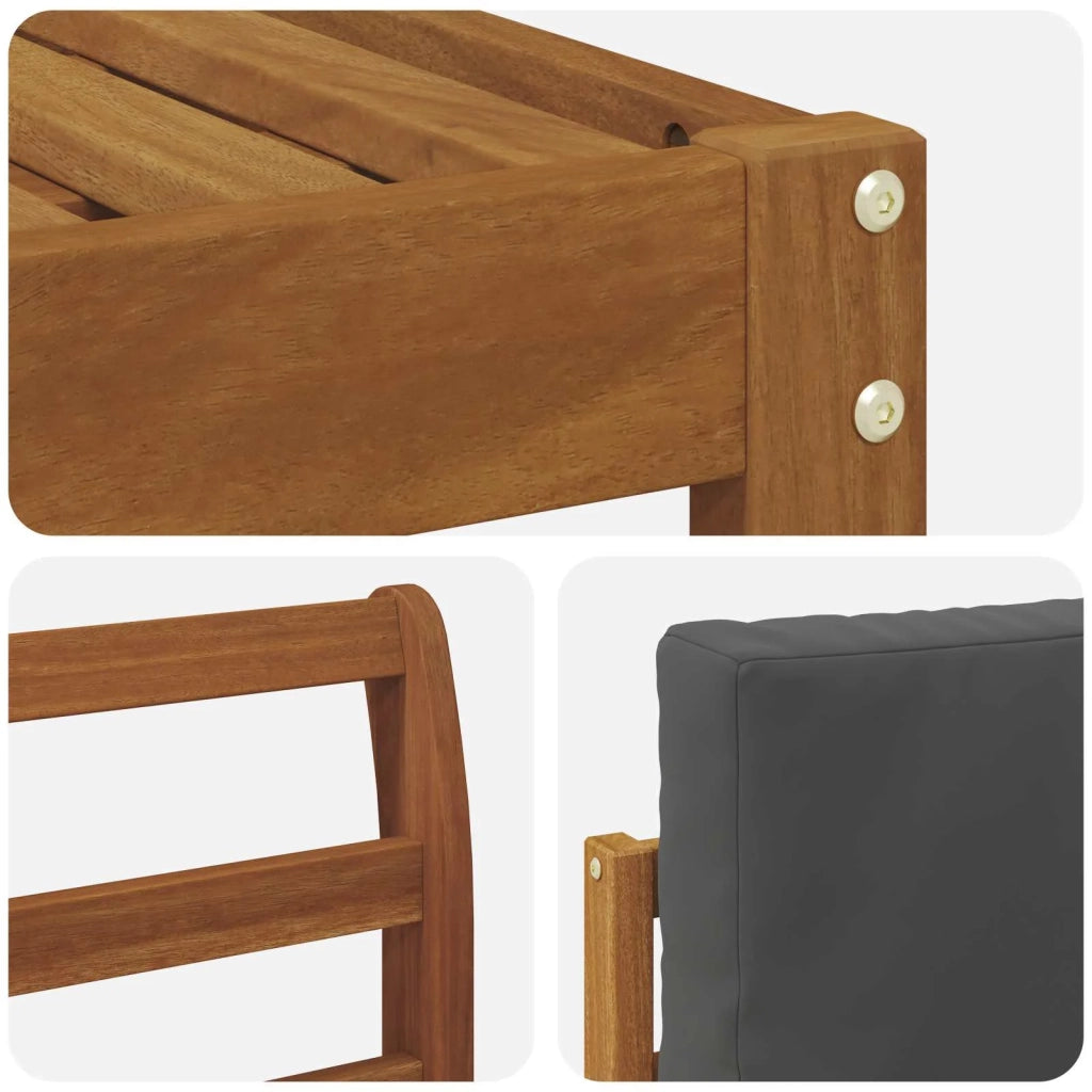 Set di divani da esterno con cuscino 4 pcs Naturale e Antracite 3366220