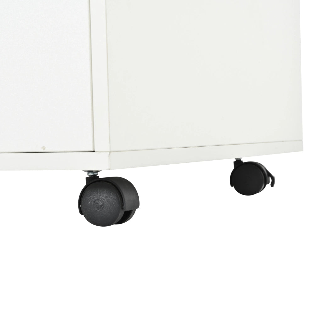 Tavolino da salotto sollevabile con ruote e 4 cassetti